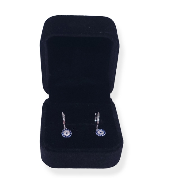 New! Evil earrings Style Sterling Silver Plating Ear Hoop - Picture 3 of 5